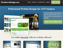 Tablet Screenshot of firesitewebdesign.com